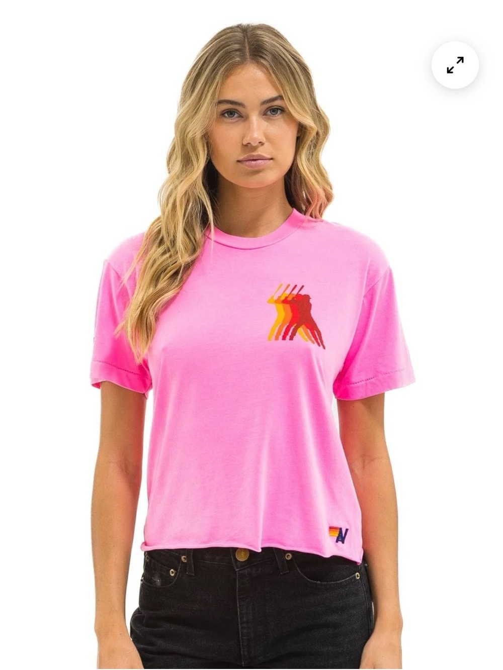 Aviator Nation Neon Pink Phillies boyfriend Tee in Neon Pink NWT XL
